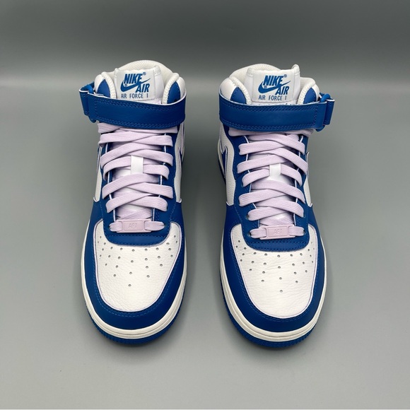 Women's Air Force 1 '07 Mid - Classic White and Military Blue Size 6.5 - Picture 5 of 13